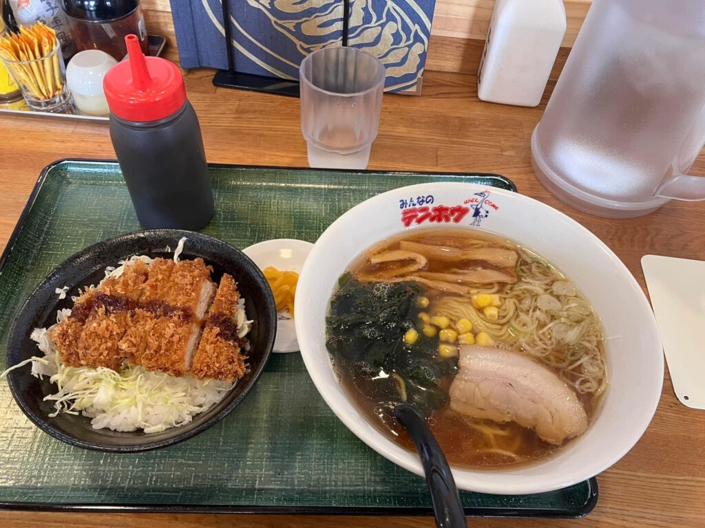 テンホウラーメン＋ミニソースカツ丼