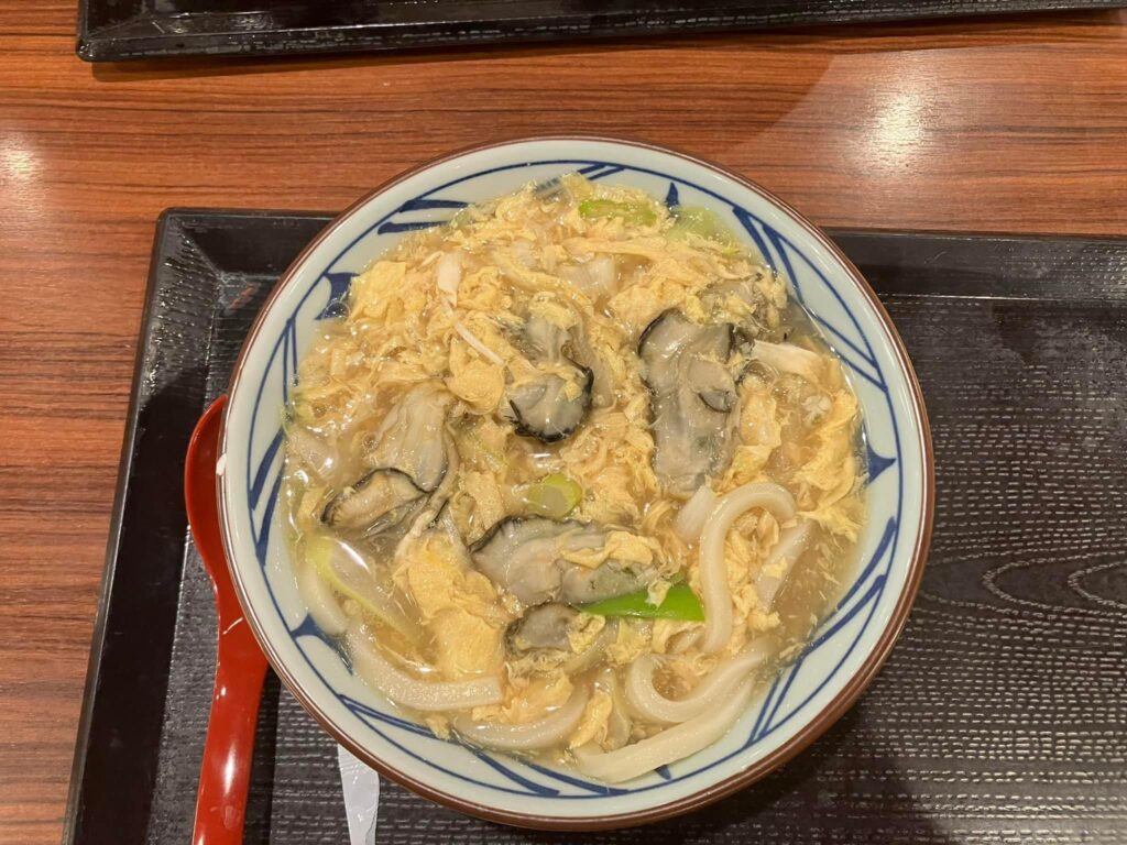 丸亀製麺牡蠣たまあんかけうどん